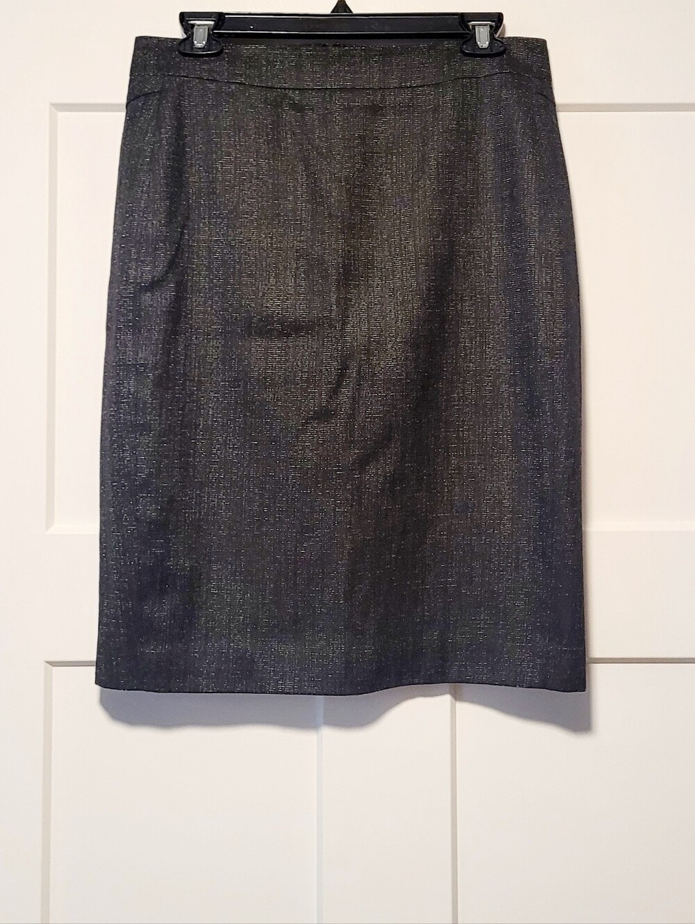 Ann Taylor Womens Tweed Pencil Skirt Size 6 Charcoal Modern Office Chic Preppy
